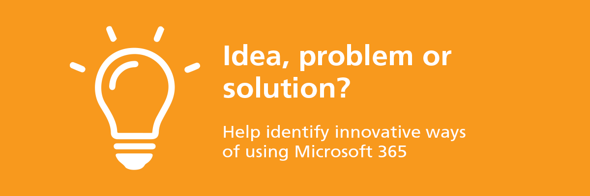 Share an idea, problem or solution!